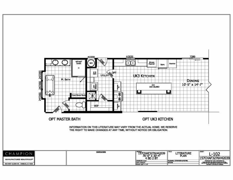 AF3276R Ultimate Kitchen 3 Floorplan