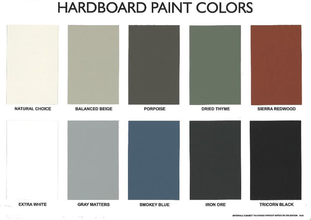 Hardboard Paint Colors