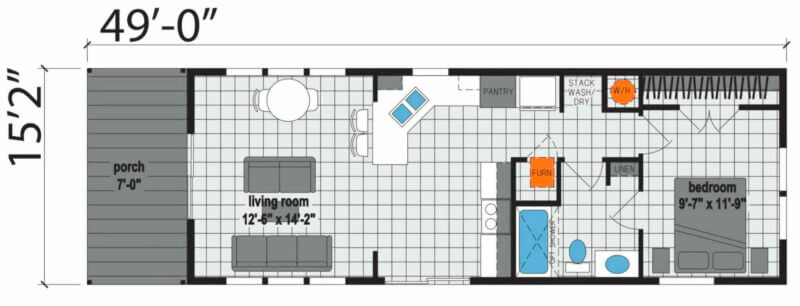 Contemporary Cabin A700 - floorplan