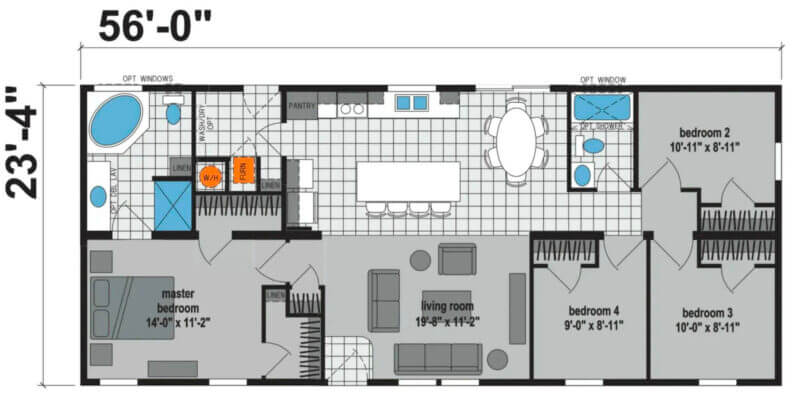 Prairie Dune 8452 - floorplan option set 1
