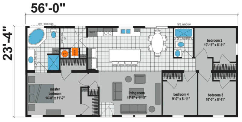 Prairie Dune 8452 - floorplan option set 2