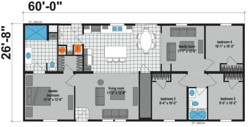 Prairie Dune 8808 - floorplan option set