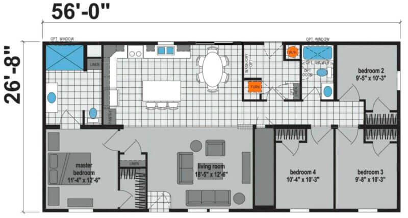 Prairie Dune 8831 - floorplan option set 1