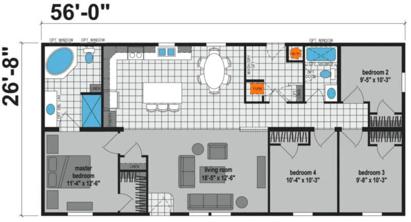 Prairie Dune 8831 - floorplan option set 2