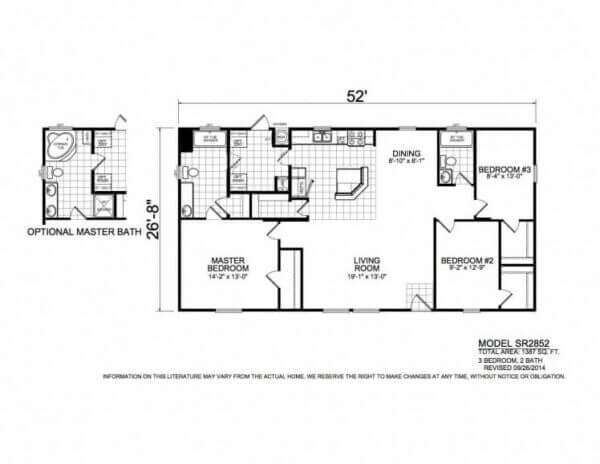 Sunrise SR2852 floorplan