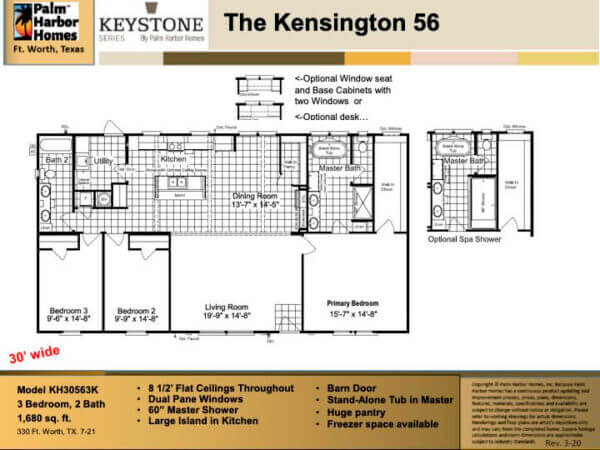 KH30563K Kensington Floorplan