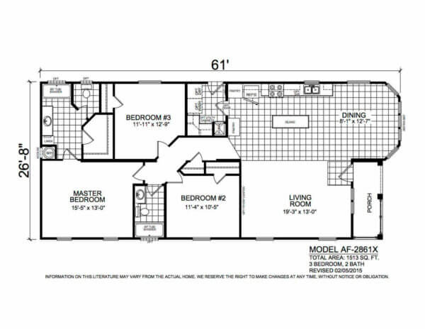 AF2861X Floorplan