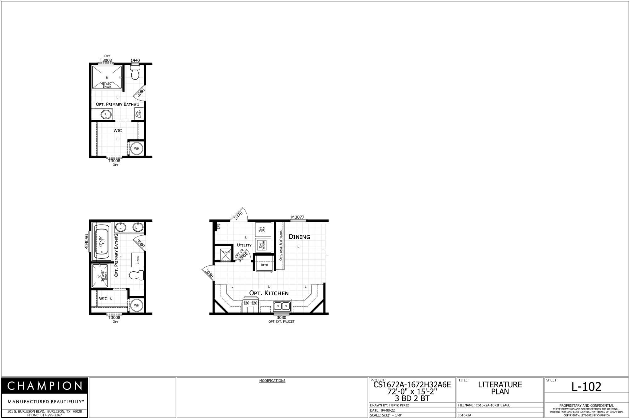 CS1672A Optional Floorplan