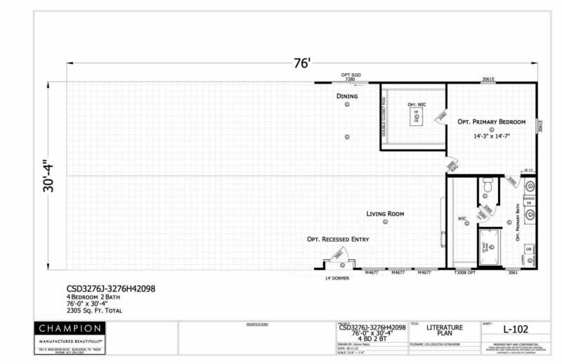 CSD3276J Optional Floorplan