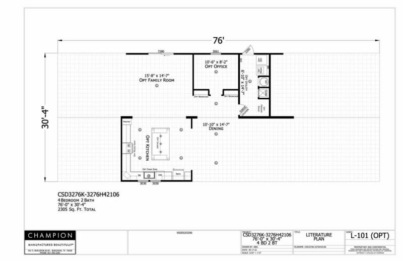 CSD3276K Optional Floorplan