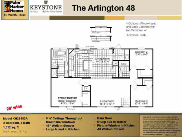 The Arlington 48 48x28