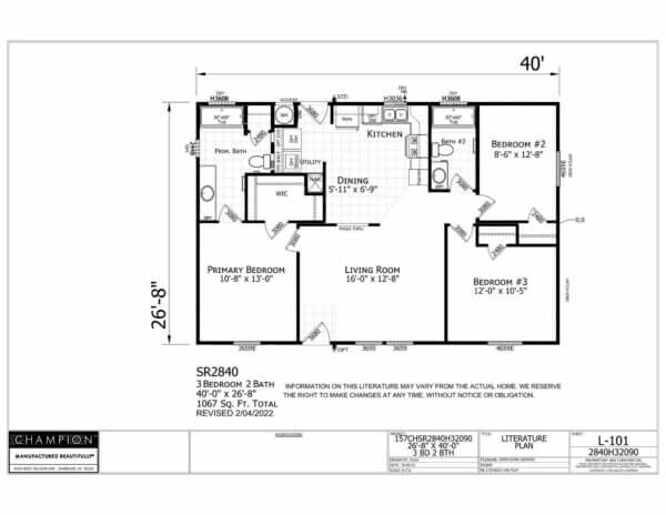 SR2840 Floorplan
