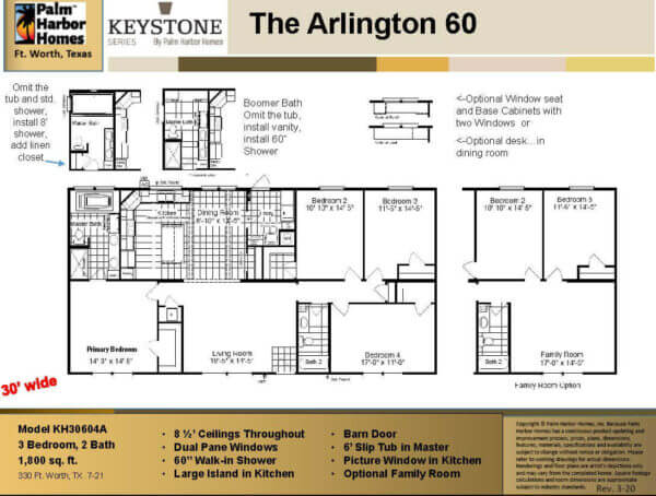 KH30604A Arlington 60 Floorplan
