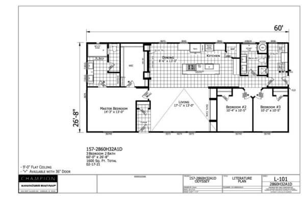 Odyssey 2860 Floorplan