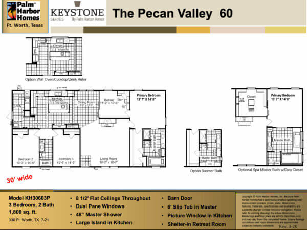 KH30603P Pecan Valley 60