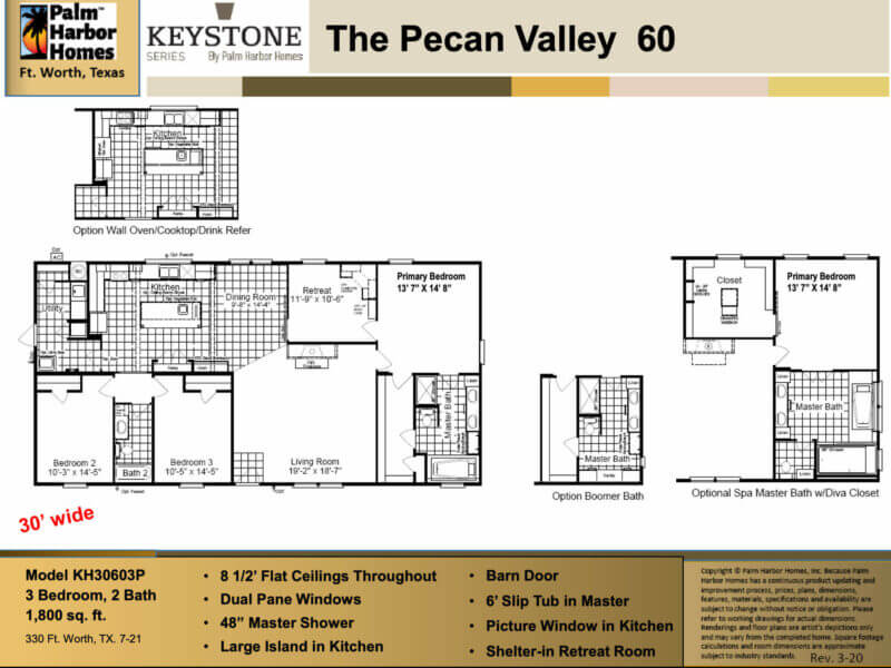 KH30603P Pecan Valley 60