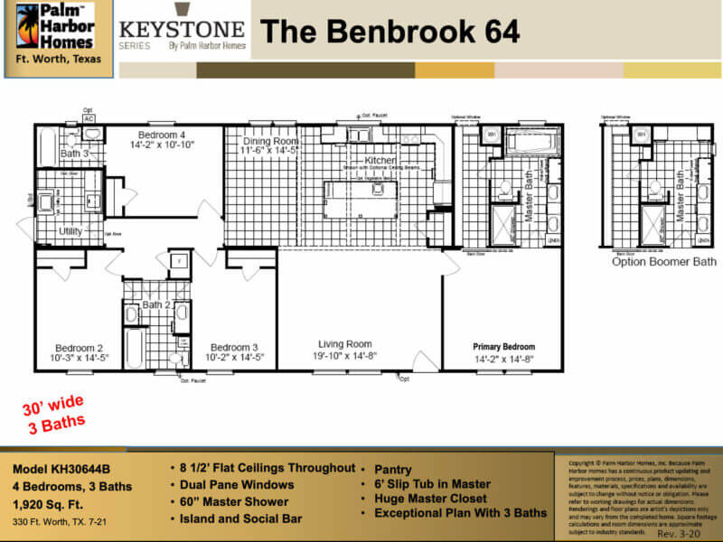 The Benbrook 64 KH30644B