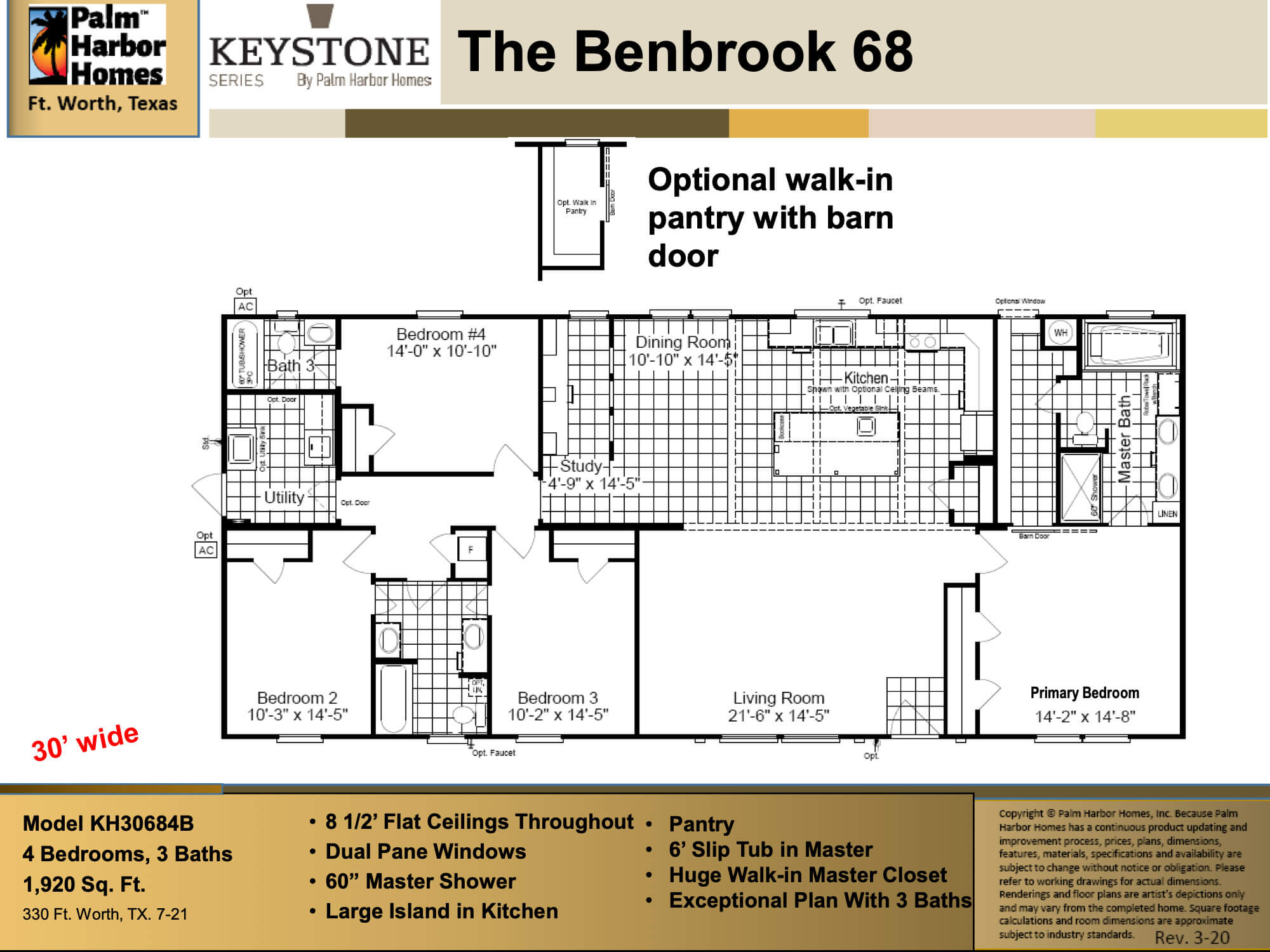KH30684B Benbrook 68 1920 SQ FT