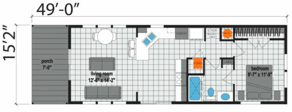 Contemporary Cabin A700 - floorplan