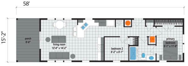 Contemporary Cabin A701 - floorplan