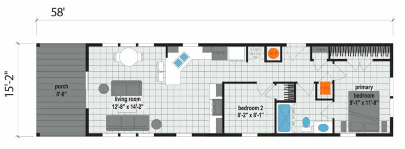 Contemporary Cabin A701 - floorplan options