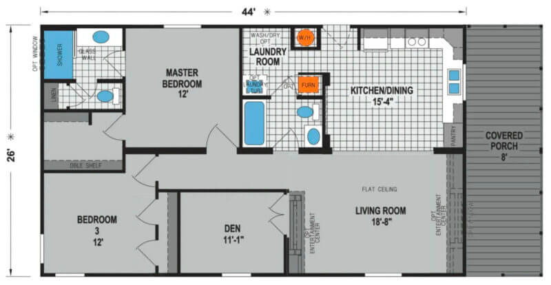 Prairie Dune 8810 - floorplan option set 1