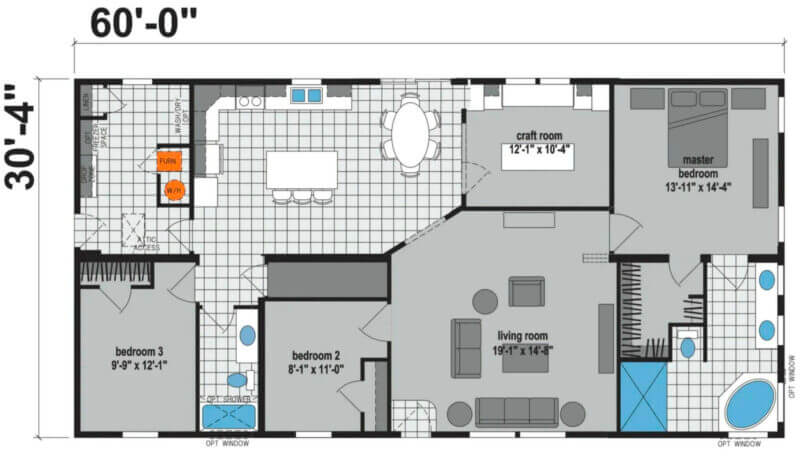 Prairie Dune 8945 - floorplan option set 1