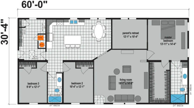 Prairie Dune 8945 - floorplan option set 2