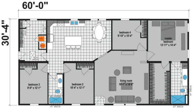 Prairie Dune 8945 - floorplan option set 4