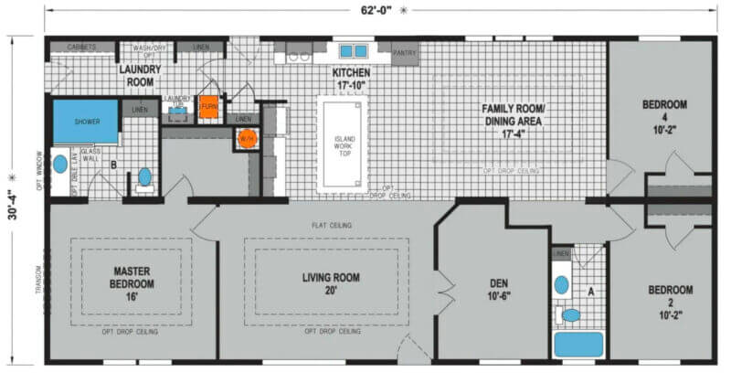 Skyliner 6334B - floorplan options set 1