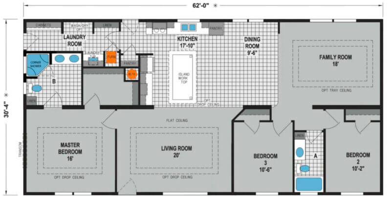 Skyliner 6334B - floorplan options set 2